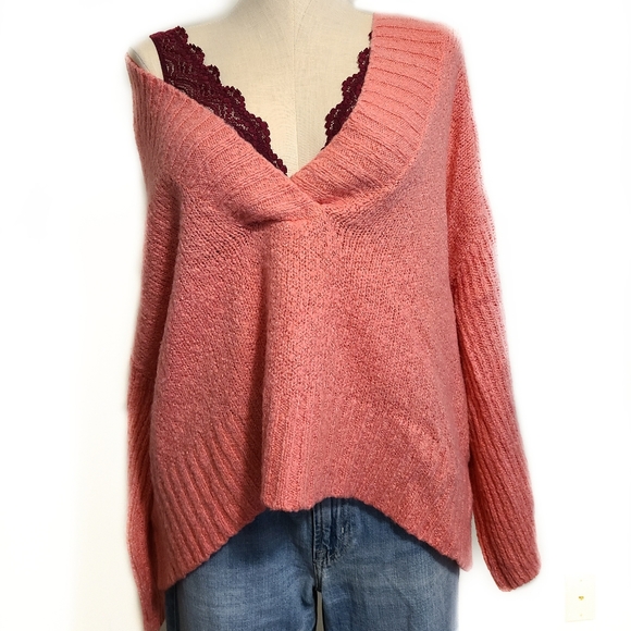 Wide Neck Drop Shoulder oversized H&M Sweater - Picture 2 of 12